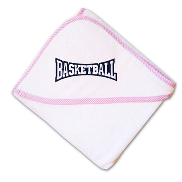 Baby Hooded Towel Basketball Letters Embroidery Kids Bath Robe Cotton