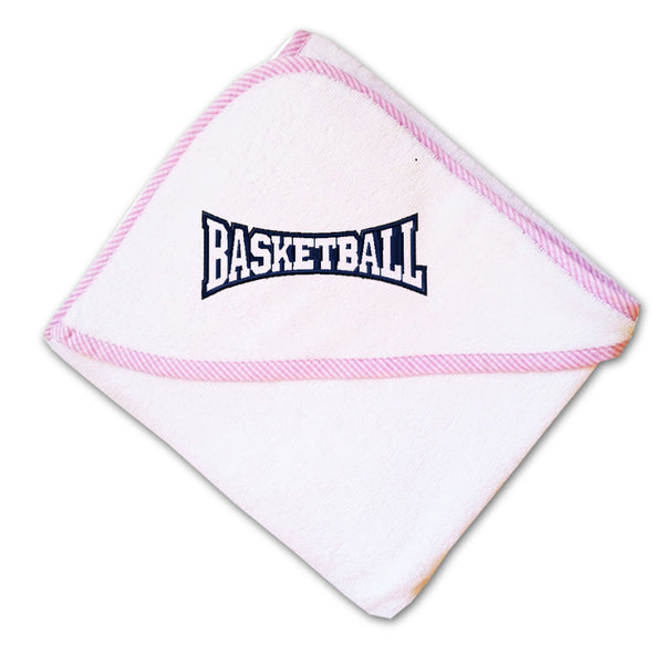 Baby Hooded Towel Basketball Letters Embroidery Kids Bath Robe Cotton - Cute Rascals