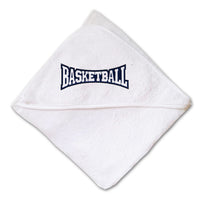 Baby Hooded Towel Basketball Letters Embroidery Kids Bath Robe Cotton - Cute Rascals