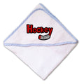 Baby Hooded Towel Hockey Embroidery Kids Bath Robe Cotton