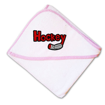 Baby Hooded Towel Hockey Embroidery Kids Bath Robe Cotton