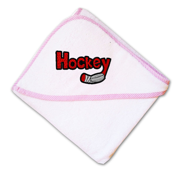 Baby Hooded Towel Hockey Embroidery Kids Bath Robe Cotton - Cute Rascals