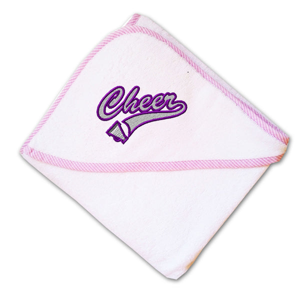 Baby Hooded Towel Sport Cheerleader Cheer E Embroidery Kids Bath Robe Cotton - Cute Rascals