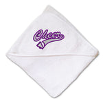 Baby Hooded Towel Sport Cheerleader Cheer E Embroidery Kids Bath Robe Cotton - Cute Rascals