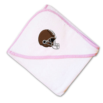 Baby Hooded Towel Sport Football Laces Helmet Embroidery Kids Bath Robe Cotton