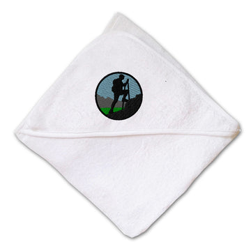 Baby Hooded Towel Sport Hiking Mountain Logo Embroidery Kids Bath Robe Cotton