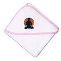 Baby Hooded Towel Sport Yoga Meditation Pose Embroidery Kids Bath Robe Cotton - Cute Rascals