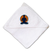 Baby Hooded Towel Sport Yoga Meditation Pose Embroidery Kids Bath Robe Cotton - Cute Rascals