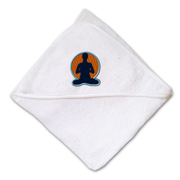 Baby Hooded Towel Sport Yoga Meditation Pose Embroidery Kids Bath Robe Cotton