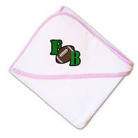 Baby Hooded Towel Sport Football Logo Cb Green Embroidery Kids Bath Robe Cotton - Cute Rascals