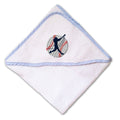 Baby Hooded Towel Sport Baseball Player B Embroidery Kids Bath Robe Cotton