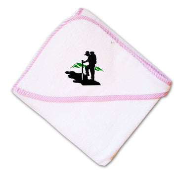 Baby Hooded Towel Sport Hiking Mountain Logo D Embroidery Kids Bath Robe Cotton