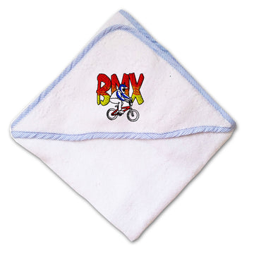 Baby Hooded Towel Sport Bmx Bike Logo Embroidery Kids Bath Robe Cotton