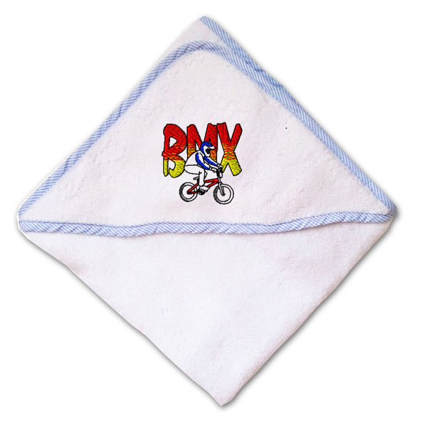 Baby Hooded Towel Sport Bmx Bike Logo Embroidery Kids Bath Robe Cotton - Cute Rascals