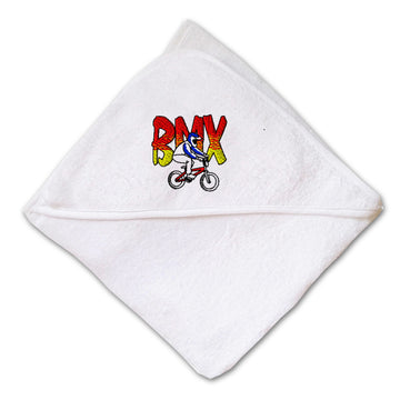 Baby Hooded Towel Sport Bmx Bike Logo Embroidery Kids Bath Robe Cotton