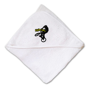 Baby Hooded Towel Sport Bmx Bike Logo Trick Yel Embroidery Kids Bath Robe Cotton