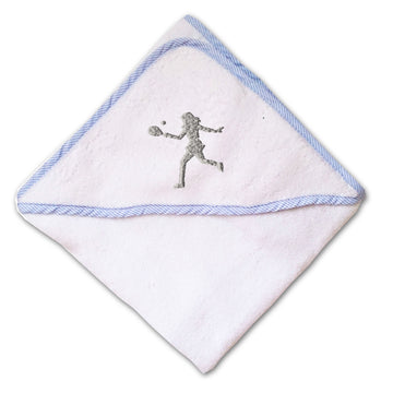 Baby Hooded Towel Tennis Player Girl Embroidery Kids Bath Robe Cotton