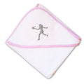 Baby Hooded Towel Tennis Player Girl Embroidery Kids Bath Robe Cotton