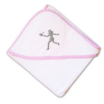 Baby Hooded Towel Tennis Player Girl Embroidery Kids Bath Robe Cotton - Cute Rascals