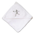Baby Hooded Towel Tennis Player Girl Embroidery Kids Bath Robe Cotton