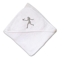 Baby Hooded Towel Tennis Player Girl Embroidery Kids Bath Robe Cotton - Cute Rascals