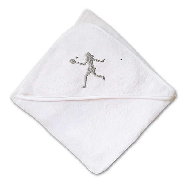 Baby Hooded Towel Tennis Player Girl Embroidery Kids Bath Robe Cotton - Cute Rascals