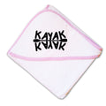 Baby Hooded Towel Black Kayaking Paddle Embroidery Kids Bath Robe Cotton