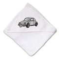 Baby Hooded Towel Classic German Car Embroidery Kids Bath Robe Cotton