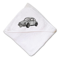 Baby Hooded Towel Classic German Car Embroidery Kids Bath Robe Cotton - Cute Rascals