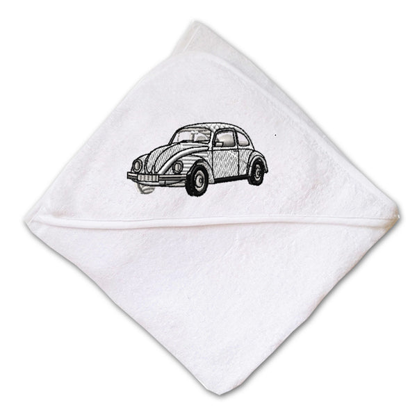 Baby Hooded Towel Classic German Car Embroidery Kids Bath Robe Cotton - Cute Rascals