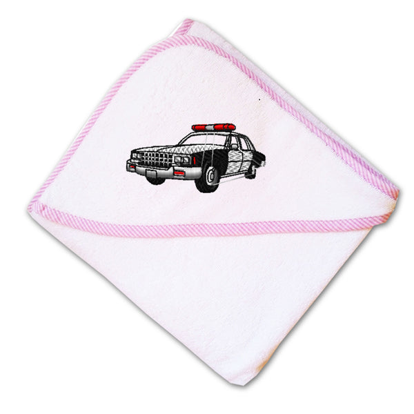 Baby Hooded Towel Police Car Embroidery Kids Bath Robe Cotton - Cute Rascals