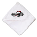 Baby Hooded Towel Police Car Embroidery Kids Bath Robe Cotton