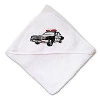 Baby Hooded Towel Police Car Embroidery Kids Bath Robe Cotton - Cute Rascals