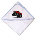 Baby Hooded Towel Big Foot Truck Embroidery Kids Bath Robe Cotton