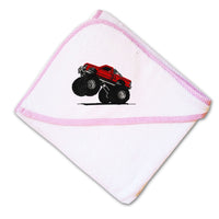 Baby Hooded Towel Big Foot Truck Embroidery Kids Bath Robe Cotton - Cute Rascals