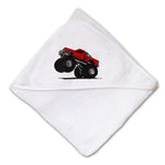 Baby Hooded Towel Big Foot Truck Embroidery Kids Bath Robe Cotton - Cute Rascals