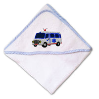 Baby Hooded Towel Paramedic Van Embroidery Kids Bath Robe Cotton - Cute Rascals