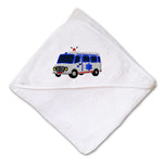 Baby Hooded Towel Paramedic Van Embroidery Kids Bath Robe Cotton - Cute Rascals