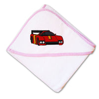 Baby Hooded Towel Red Sport Car Embroidery Kids Bath Robe Cotton - Cute Rascals