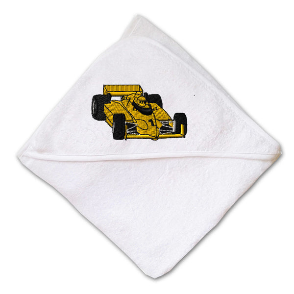 Baby Hooded Towel Sport Race Indy Car Formula 1 Embroidery Kids Bath Robe Cotton - Cute Rascals