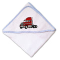 Baby Hooded Towel Red Truck Embroidery Kids Bath Robe Cotton