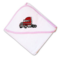 Baby Hooded Towel Red Truck Embroidery Kids Bath Robe Cotton - Cute Rascals