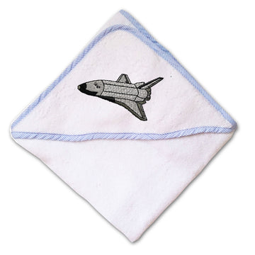 Baby Hooded Towel Orbiter Embroidery Kids Bath Robe Cotton