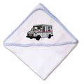 Baby Hooded Towel Mail Truck Embroidery Kids Bath Robe Cotton