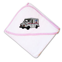 Baby Hooded Towel Mail Truck Embroidery Kids Bath Robe Cotton - Cute Rascals