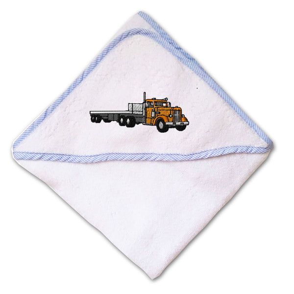 Baby Hooded Towel Flatbed Truck A Embroidery Kids Bath Robe Cotton - Cute Rascals