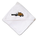 Baby Hooded Towel Flatbed Truck A Embroidery Kids Bath Robe Cotton