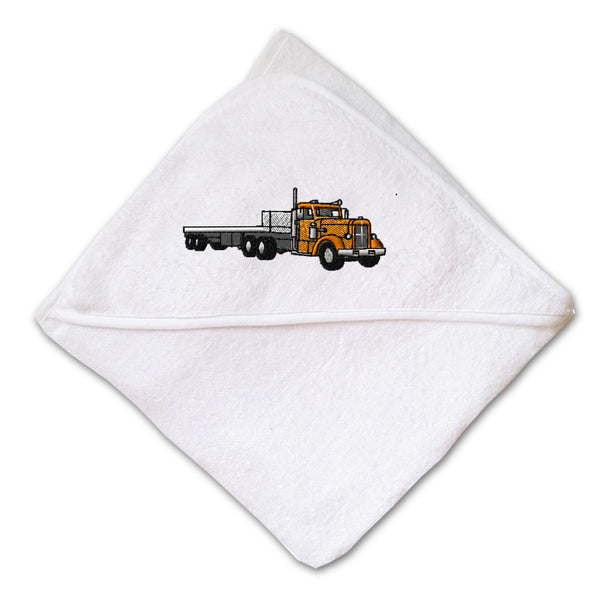 Baby Hooded Towel Flatbed Truck A Embroidery Kids Bath Robe Cotton - Cute Rascals