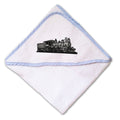 Baby Hooded Towel Train D-6-0 Embroidery Kids Bath Robe Cotton