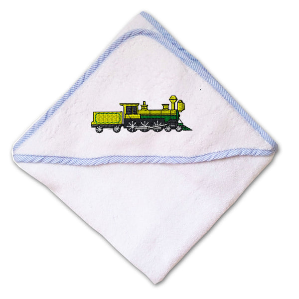 Baby Hooded Towel Locomotive Embroidery Kids Bath Robe Cotton - Cute Rascals